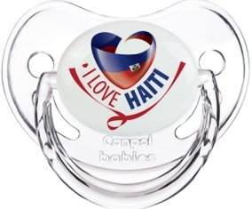 I Love Haiti Sucette Physiologique Transparent classique