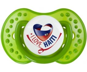 I Love Haiti Sucette LOVI Dynamic Vert classique