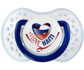 I Love Haiti Sucette LOVI Dynamic Marine-blanc-bleu classique