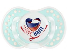 I Love Haiti Sucette LOVI Dynamic Retro-turquoise-lagon classique