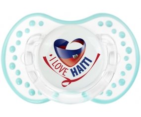 I Love Haiti Sucette LOVI Dynamic Retro-blanc-lagon classique