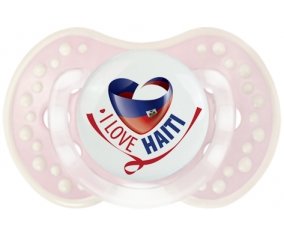 I Love Haiti Sucette LOVI Dynamic Retro-rose-tendre classique