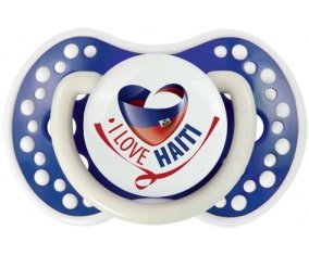 I Love Haiti Sucette LOVI Dynamic Bleu-marine phosphorescente