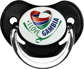 I Love Gambia Tétine Physiologique Noir classique