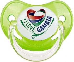 I Love Gambia Tétine Physiologique Vert classique