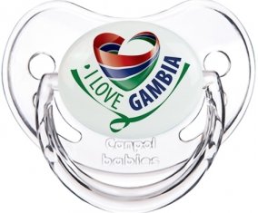 I Love Gambia Tétine Physiologique Transparent classique