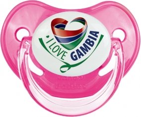 I Love Gambia Tétine Physiologique Rose classique