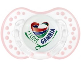 I Love Gambia Sucete LOVI Dynamic Retro-blanc-rose-tendre classique