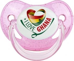 I Love Ghana Sucete Physiologique Rose à paillette