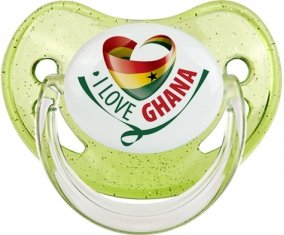 I Love Ghana Sucete Physiologique Vert à paillette