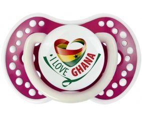 I Love Ghana Tétine LOVI Dynamic Fuchsia phosphorescente