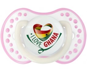 I Love Ghana Tétine LOVI Dynamic Blanc-rose phosphorescente