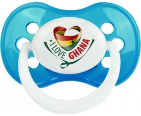 I Love Ghana Sucette Anatomique Cyan classique