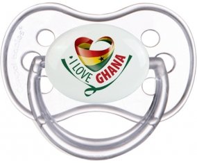 I Love Ghana Sucette Anatomique Transparente classique