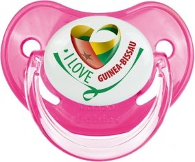 I Love Guinea-Bissau Sucette Physiologique Rose classique