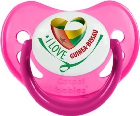 I Love Guinea-Bissau Sucette Physiologique Rose phosphorescente