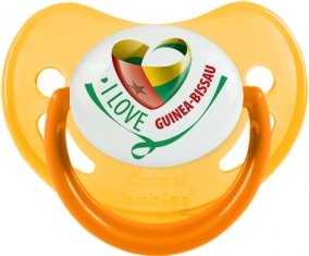 I Love Guinea-Bissau Sucette Physiologique Jaune phosphorescente