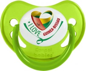 I Love Guinea-Bissau Sucette Physiologique Vert phosphorescente