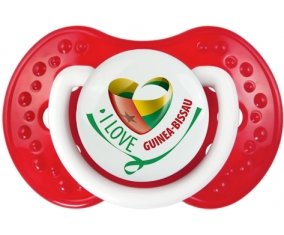 I Love Guinea-Bissau Sucette LOVI Dynamic Blanc-rouge classique