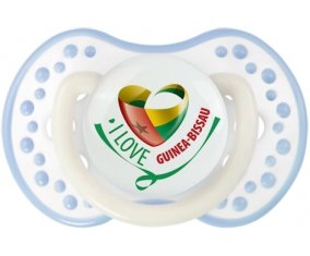 I Love Guinea-Bissau Sucette LOVI Dynamic Blanc-cyan classique