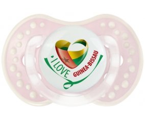 I Love Guinea-Bissau Sucette LOVI Dynamic Retro-rose-tendre classique