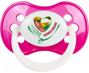 I Love Guinea-Bissau Tétine Anatomique Rose foncé classique