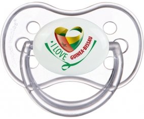 I Love Guinea-Bissau Tétine Anatomique Transparente classique