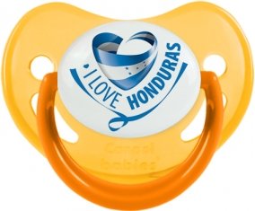 I Love Honduras Sucette Physiologique Jaune phosphorescente