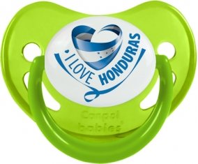 I Love Honduras Sucette Physiologique Vert phosphorescente