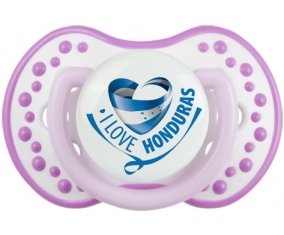 I Love Honduras Sucette LOVI Dynamic Blanc-mauve classique