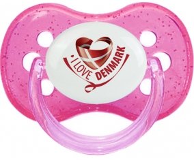 I Love Denmark Sucete Cerise Rose à paillette