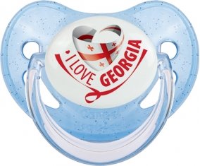 I Love Georgia Sucete Physiologique Bleue à paillette
