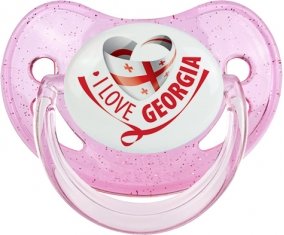 I Love Georgia Sucete Physiologique Rose à paillette
