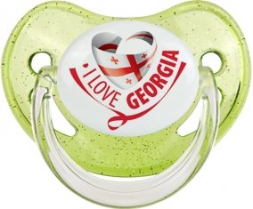 I Love Georgia Sucete Physiologique Vert à paillette