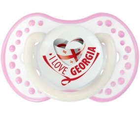 I Love Georgia Tétine LOVI Dynamic Blanc-rose phosphorescente