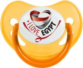 I Love Egypt Sucette Physiologique Jaune phosphorescente