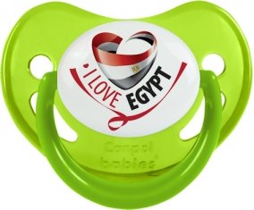 I Love Egypt Sucette Physiologique Vert phosphorescente