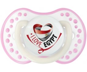 I Love Egypt Sucette LOVI Dynamic Blanc-rose phosphorescente