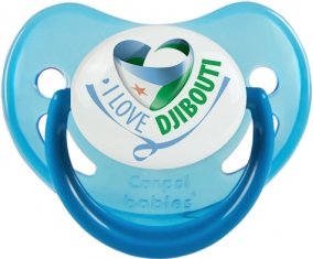 I Love Djibbouti Sucette Physiologique Bleue phosphorescente