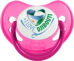 I Love Djibbouti Sucette Physiologique Rose phosphorescente