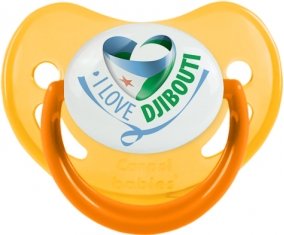 I Love Djibbouti Sucette Physiologique Jaune phosphorescente