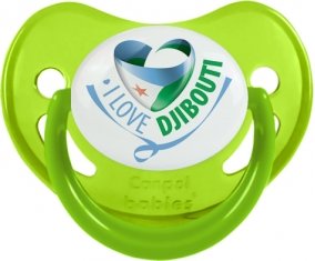 I Love Djibbouti Sucette Physiologique Vert phosphorescente
