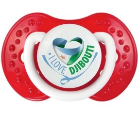 I Love Djibbouti Sucette LOVI Dynamic Blanc-rouge classique