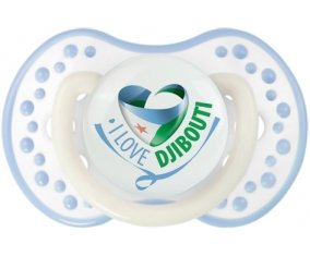 I Love Djibbouti Sucette LOVI Dynamic Blanc-cyan classique
