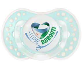 I Love Djibbouti Sucette LOVI Dynamic Retro-turquoise-lagon classique