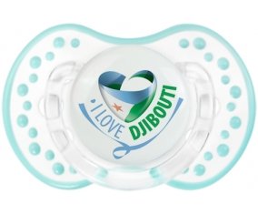 I Love Djibbouti Sucette LOVI Dynamic Retro-blanc-lagon classique