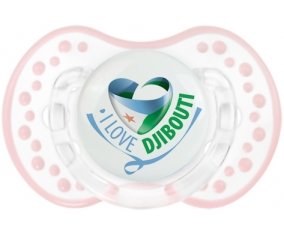 I Love Djibbouti Sucette LOVI Dynamic Retro-blanc-rose-tendre classique