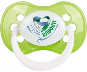 I Love Djibbouti Sucette Anatomique Vert classique