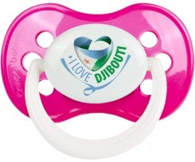 I Love Djibbouti Sucette Anatomique Rose foncé classique