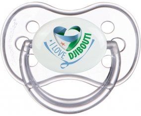 I Love Djibbouti Sucette Anatomique Transparente classique